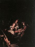 DOU, Gerrit Cardplayers at Candlelight dfg Spain oil painting artist